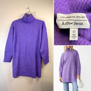 &other stories oversized turtleneck knit sweater. Size S